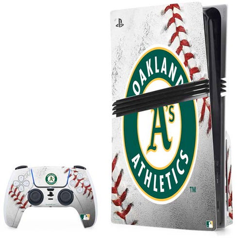 MLB Oakland Athletics Game Ball PS5 Pro Disk Bundle  Skin